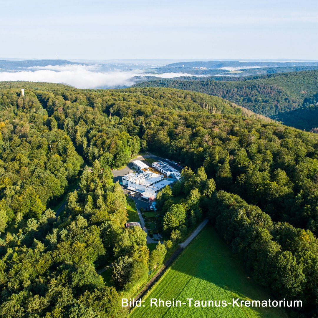 Luftaufnahme des Rhein-Taunus-Krematoriums